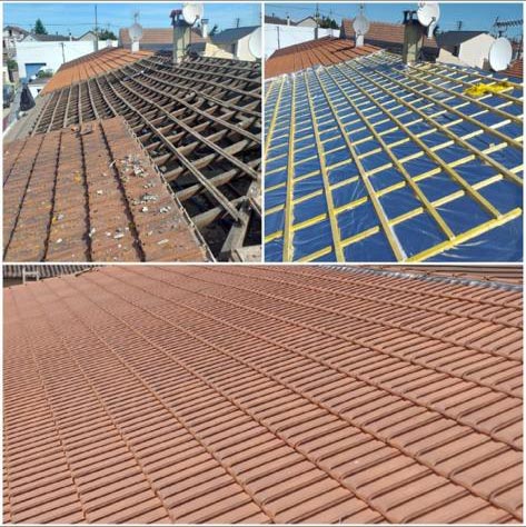 Rénovation toiture (avant, pendant et après) Croissy-sur-Seine 78290